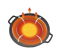 Padella rotonda non stick, padella rotonda per barbecue | Cuocere rotonde per frittura crespa - Utensile da cucina multifunzione da campeggio utensili da cucina pentole per amici, vicini