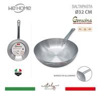Padella saltapasta in alluminio puro professionale D. 28/32 cm Made in Italy