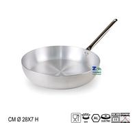 PADELLA SALTAPASTA PROFESSIONALE DIAM. CM 28X7 H IN ALLUMINIO MANICO ACCIAIO