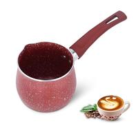 Padella Scaldaburro, Mini Lattiera con Rivestimento Antiaderente Salse Riscaldare Padella Cottura Leggera Padella Scaldaburro Scaldalatte Pentola Antiaderente Mini Fornello Latte (Rosso)
