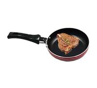 Padella singola per uova, padella in acciaio inox, antiaderente, con coperchio, gadget da cucina appendibile con comodo manico per bistecche, uova, salsicce, pane