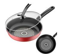 Padella Speciale per Friggere Uova, Padella Compatibile Induzione con Coperchio, Accessorio Da Cucina, Cottura Ergonomica Per Colazione, Snack, Frittata, Frittelle E Bistecca E
