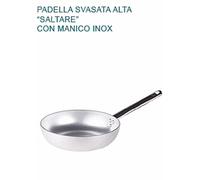 PADELLA SVASATA SALTARE 20 X5,5H ALTA Alluminio 3 Professionale Pentole Agnelli