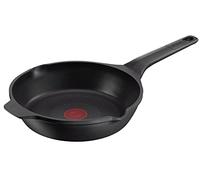 TEFAL Aroma On - Padella in alluminio pressofuso 24 cm rivestimento titanio antiaderente e thermosport, adatte a tutti i tipi di cottura, fondo spesso adatto ad induzione