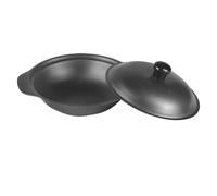 Padella Tonda Bassa In Ghisa Wok Con Coperchio, Tagliatelle Di Riso Al Caldo