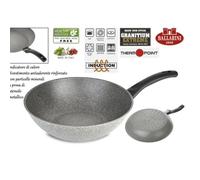 Padella Wok Cortina Eco Granitium Ballarini cm 28 Alluminio Pietra Ruoto Cucina