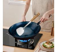 Padella Wok per Cottura Saltare Cottura Wok Generale con Spatola Wok Fondo