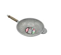 Padella Wok saltapasta antiaderente in alluminio manico smontabile 28 cm