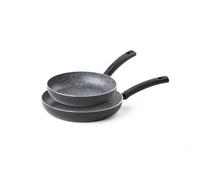 Padelle 2 pz Ø24 - Ø28 cm Vivace Everyday Nero