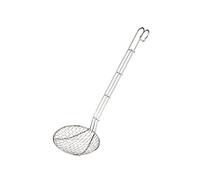 SCHIUMAROLA A RETE INOX 14 CM. PALA FRITTO MESTOLO LUNGHEZZA 49 CM. PADERNO