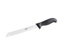 Paderno 18028-25 Coltello Pane, Manico Nero, Acciaio Ice Hardening, 25 cm