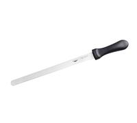 Paderno 18029-36 Coltello per Pasticceria e Torte in Acciaio Inox Ice Hardening, Manico in Polipropilene Nero, Lunghezza Lama 36 cm, Pietra