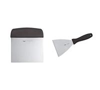 Paderno 18501-02 Tagliapasta Flessibile, Raschietto tagliapasta professionale con manico, lama in acciaio inox & 18520-12 Spatola Triangolare professionale, Raschietto tagliapasta con manico