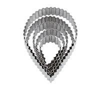 Paderno 47322-12 Tagliapasta Goccia Festonata, Acciaio Inox