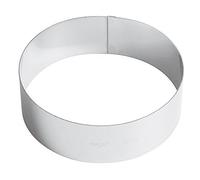 Paderno 47534-18 Anello per Torte, Adatto per Congelamento e Forno, in Acciaio Inox, Lavabili in Lavastoviglie, Diametro 18 cm