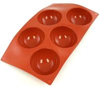 Paderno Flexipad Semisfera per Sfere di Cioccolata, Torte, 5 Impronte in Silicone Antiaderente, Dolce Stampo Diametro 80 mm, Altezza 40 mm