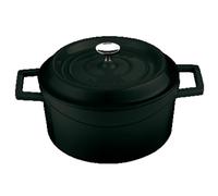 Paderno Lava Casseruola alta nera ghisa smaltata adatta a tutte le cotture