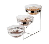 Paderno Sambonet Buffet alzata 3 piani con 3 ciotole, cromata