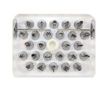 Paderno Set 29 Bocchette Pasticceria Decorative in Acciaio Inox con Adattatore per Sac à Poche