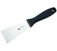 Paderno 18520-06 Spatola Triangolare Professionale/Raschietto Tagliapasta con Manico, Acciaio Inossidabile, Argento