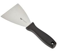 Paderno 18520-10 Spatola Triangolare Professionale/Raschietto Tagliapasta con Manico, Acciaio Inossidabile, Argento