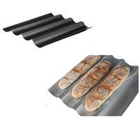 Paderno teglia baguette forata pane a 4 postazioni in metallo (made in Italy)