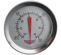 Paderno 19706-00 Termometro Cucina Multiuso in Acciaio Inox 18/10, per Fritti, Carni, Acqua, Alimenti, Liquidi-Lunghezza 31 cm, Inossidabile, Grigio, 5 cm