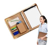 Padfolio da uomo in pelle PU con organizer per documenti | Elegante porta carte per documenti ufficio affari lavoro riunione presentazione appuntamento conferimento