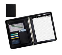 Padfolio da uomo, portablocco note in pelle | pochette organizer da viaggio per tablet, organizzatore portafoglio aziendale con blocco note A4, raccoglitore di curriculum, cartella documenti A4
