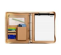 Padfolio in pelle, organizer legale per curriculum aziendale, con blocco note A4, cartella per curriculum, cartella documenti A4 per uomini e donne