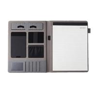 Padfolio in pelle PU, organizer per pianificatori, professionale in pelle PU, blocco appunti, porta biglietti da visita incluso padfolio per documenti, cartelle presentazioni