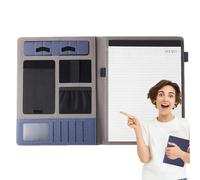 Padfolio, raccoglitore Padfolio, raccoglitore per curriculum, blocco note incluso, organizer professionale per documenti in pelle PU per curriculum, tablet, telefono