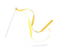 PADGCNOR 20 Bacchette di Nastro danzanti con campanelli, Stelle filanti for Feste di Matrimonio per Decorazioni di Nozze Feste(Yellow)