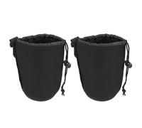 PADGCNOR Borsa per fotocamera 2pcs Lens Pouch Bag Drawstring Neoprene Camera Protective Case Universal Diameter 8cm Length