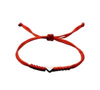 PADGCNOR Braccialetti Intrecciati In Corda Bracciale semplice con cuore d'amore Braccialetti intrecciati catena in corda nera a più colori rosa rosso nero Accessori for ragazze(41 EU)