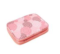 PADGCNOR Costudio per Filati Empty Knitting Needles Case Travel Storage Organizer Bag for Circular And Other Accessories Kit(Pink)