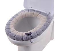 PADGCNOR Cuscino per Sedile WC Caldo coprisedile for WC, Comodo Cuscino for Lavabile Universale a Forma di O Lavorato a Maglia Spessa, for Tappetino for Sgabello(Beige)
