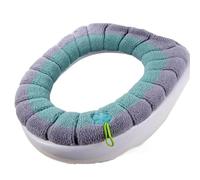 PADGCNOR Cuscino per Sedile WC Caldo coprisedile for WC, Comodo Cuscino for Lavabile Universale a Forma di O Lavorato a Maglia Spessa, for Tappetino for Sgabello(Green)
