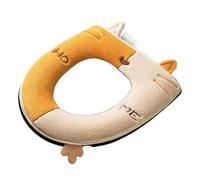 PADGCNOR Cuscino per Sedile WC Cuscino for Sedile WC Universale for Caldo Coprivaso for Domestico Copriwater in Pelle Scamosciata for rondella(Yellow)