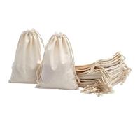 PADGCNOR Sacchetti di Cotone e Lino per Caramelle Borse con Coulisse in Cotone, Confezione Regalo for Feste annuali, Buste da Sposa di Diverse Dimensioni(5 PCS,13x18cm)