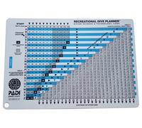 Padi Tabella del pianificatore di immersioni ricreative con le istruzioni