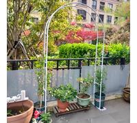 Padiglione da giardino romantico con arco di rose for piante rampicanti e verdure(White,3.5 * 2.5m)
