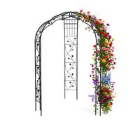 Padiglione per rose Arco supporto per rampicanti Griglia in metallo nero