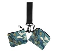 Padiglioni e montagne e fiumi Portamonete da donna Portamonete da donna di grande capacità Portamonete con tasca con cerniera per viaggi di lavoro 2 pezzi, Padiglioni e montagne e fiumi, 1 size,