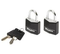 20mm Covered Alluminio Lucchetti, 2 Confezione - 9120EURTBLK