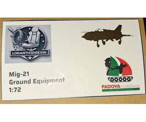PADOVA MODELLISMO 3D MIG-21 GROUND EQUIPMENT FOR EDUARD KITS SCALA 1:72 COD.3D72