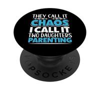 Padre coordinatore del caos - due figlie PopSockets PopGrip Adesivo