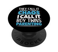 Padre coordinatore del caos - figli gemelli PopSockets PopGrip Adesivo