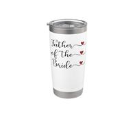 Padre della sposa cuore carino scritto a mano tipografia regalo Bicchiere termico in acciaio inox doppia parete