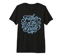 Padre della Sposa Dusty Blue Wedding Script Maglietta Premium